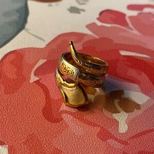 Damascene Gold Snake Ring Spain